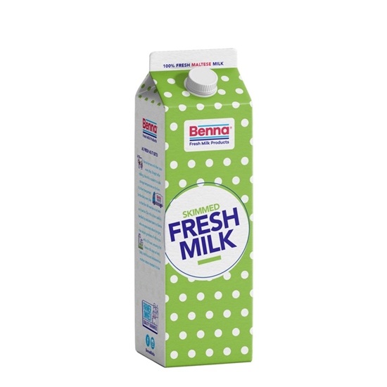 Picture of BENNA MILK 1LTR SKIMMED